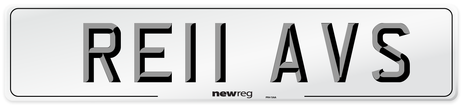 RE11 AVS Number Plate from New Reg